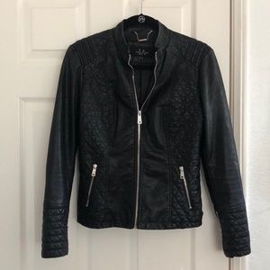 Black faux leather jacket